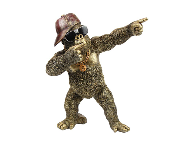 28CM STANDING DABBING GORILLA