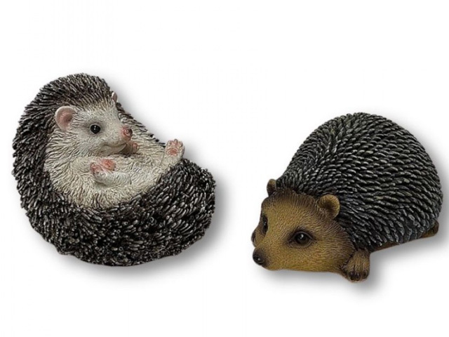 HEDGEHOG RESIN 21.5X10X25CM 2ASST