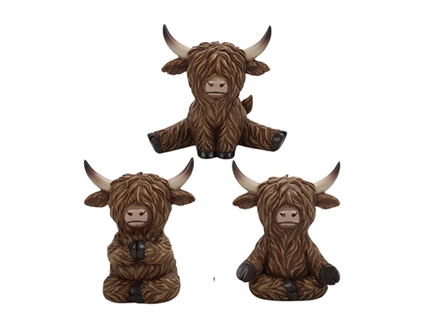 YOGA HIGHLAND COW 3ASST SOLD QTY6