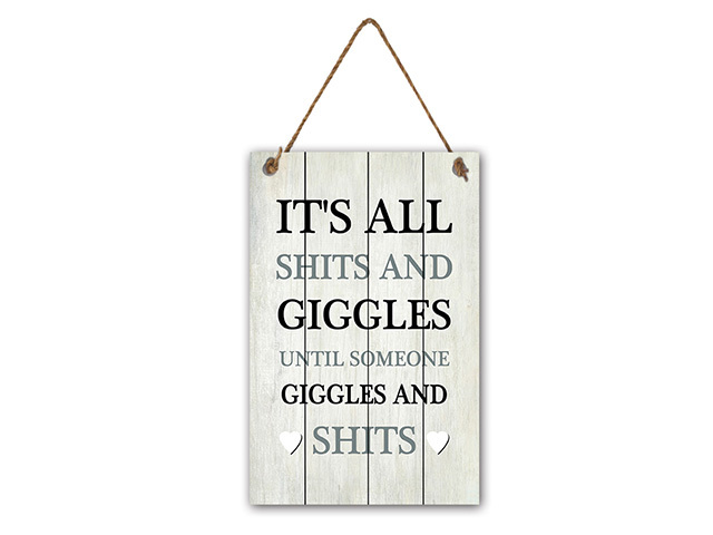MDF GIGGLES WALL HANGING 22*35CM