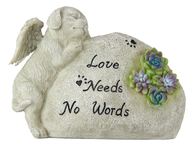 21CM MEMORIAL DOG GARDEN PLAQUE QTY 2