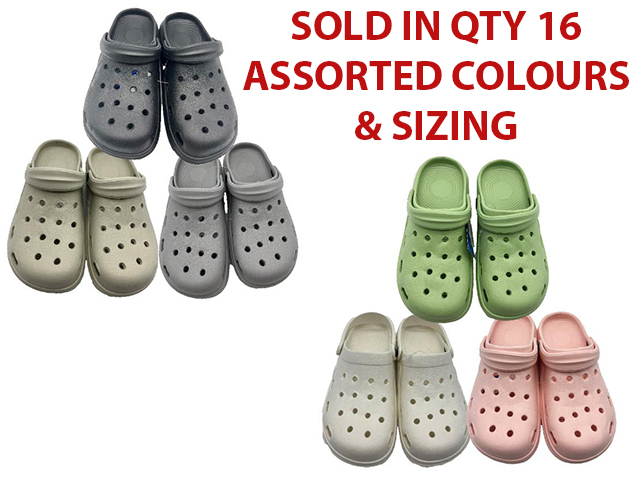 EVA CLOGS ASST SOLD QTY16