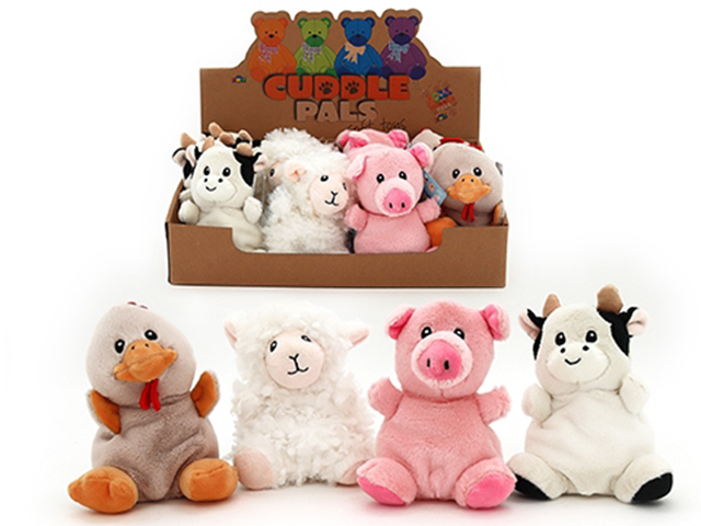 PLUSH 14CM FLOPPY FARM ANIMALS 4ASST UN12