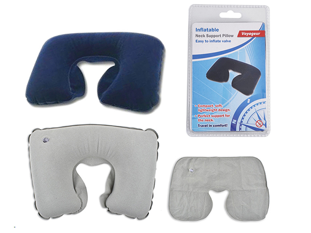 TRAVEL PILLOW INFLATABLE 2 ASST.COLS