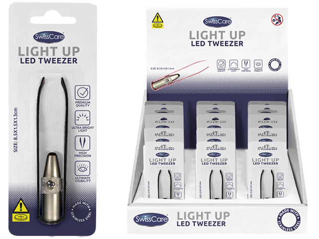 SWISSCARE LIGHT UP LED TWEEZER UN24