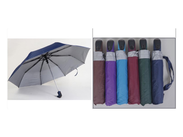 UMBRELLA AUTO 3FOLD 55CMX8K 6ASST