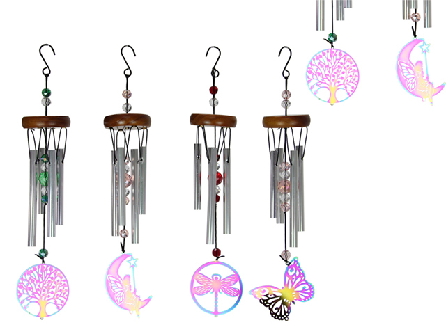 MINI WINDCHIME W/RAINBOW CATCHER 4ASST