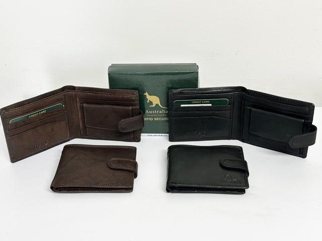 MENS WALLETS RFID KANGAROO 2ASST