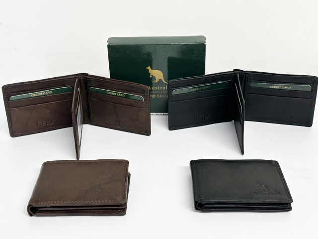 MENS WALLETS RFID KANGAROO 2ASST