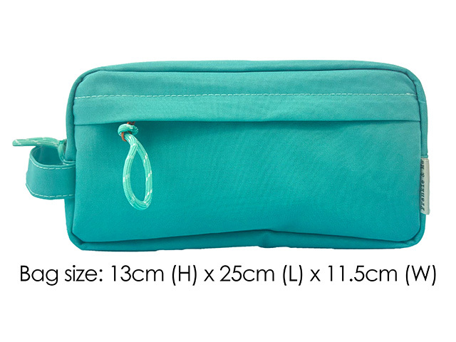 COSMETIC BAG RPET RECT GREEN