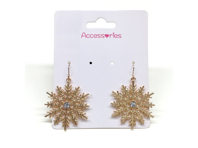 XMAS EARRINGS 1 PAIR GOLD SOLD QTY12