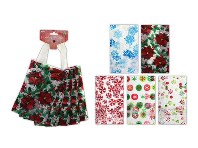 XMAS LOOT BAGS 6PK 14X23CM SOLD QTY12